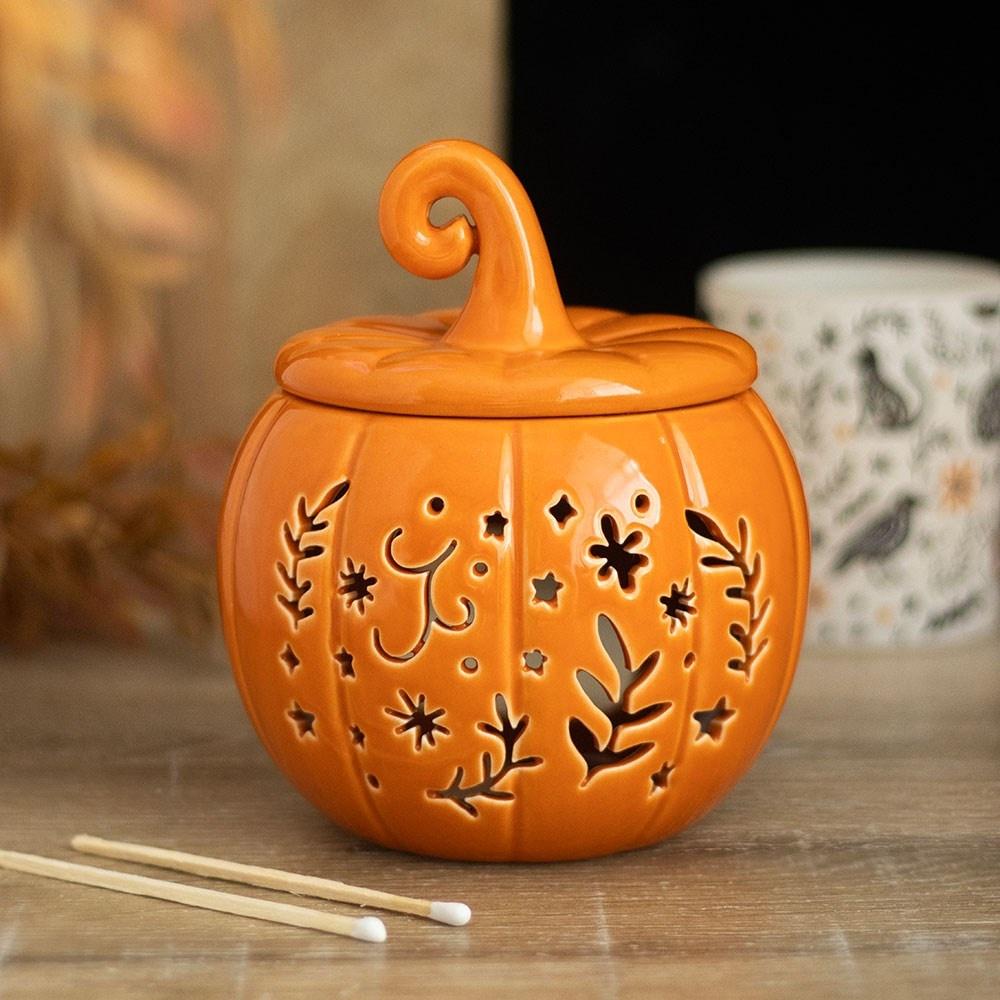 Something Different - Orange Folk Pumpkin and Wax Warmer Oliebrander - Oranje